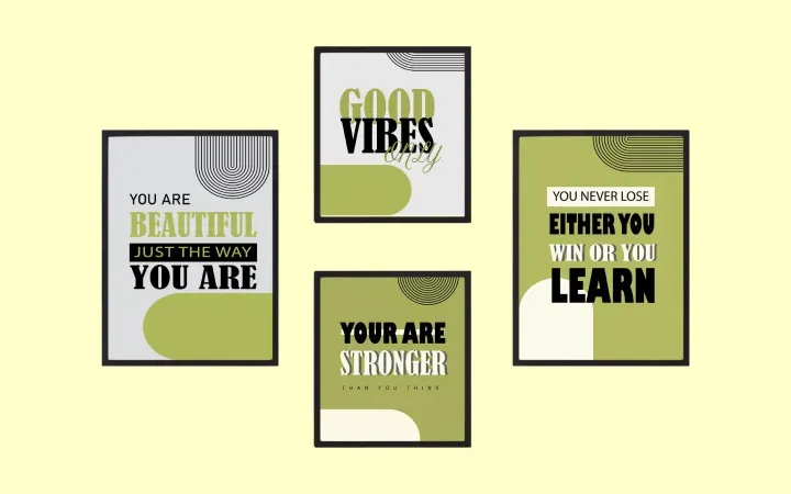 Motivational Quotes (4 pcs set)