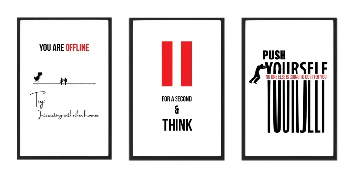 Minimalist Motivational Quotes (3 pcs set)