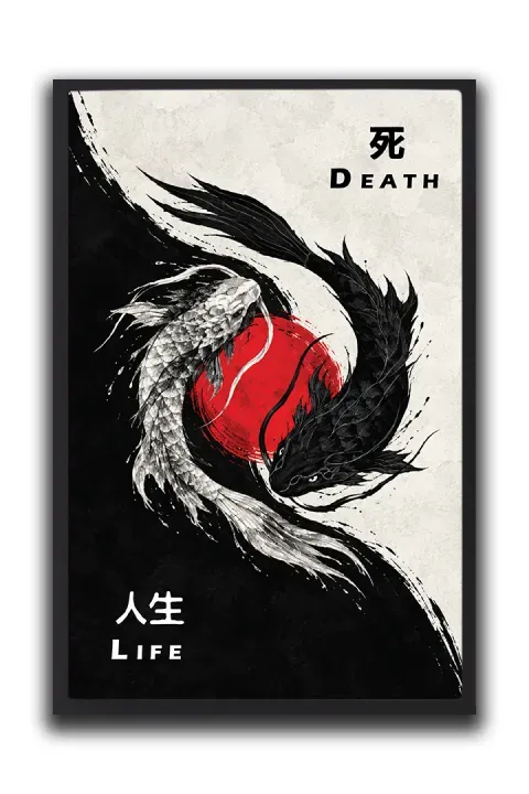 Yin Yang Koi Fish Life & Death