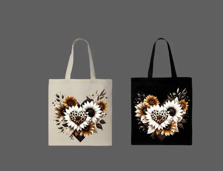Sunflower & Leopard Heart