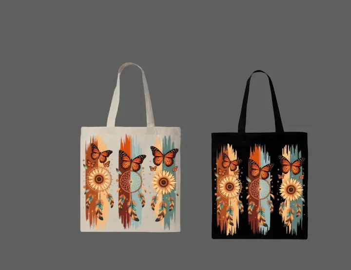 Boho Sunflower Monarch Butterfly