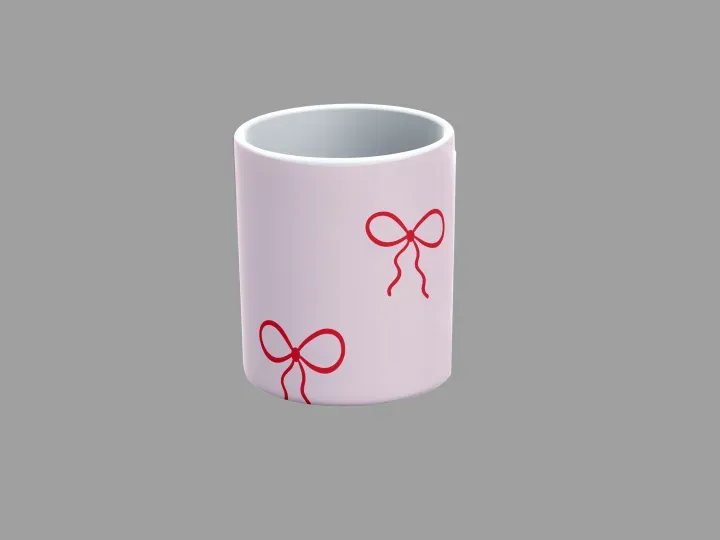 Aesthetic Red Ribbon Bow